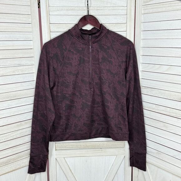 Spyder Active Half Zip Mock Neck Pullover Top Plum Purple Medium - Picture 10 of 15